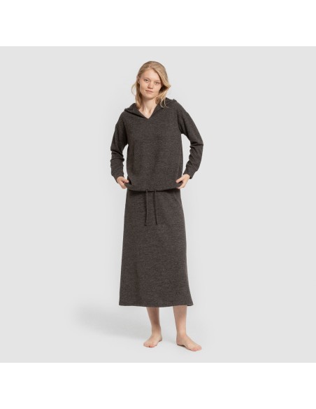 Falda midi evase new punto extra suave