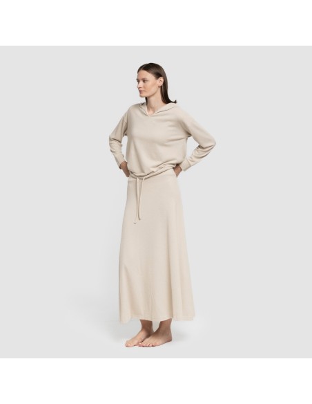 Falda midi evase new punto extra suave