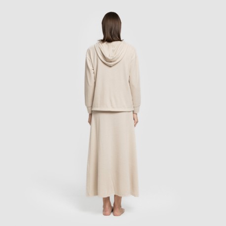 Falda midi evase new punto extra suave