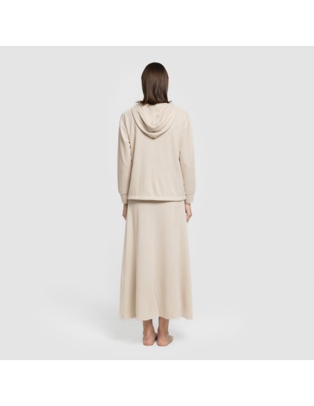 Falda midi evase new punto extra suave