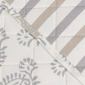 Colcha bouti Indonesia gris - verde 2