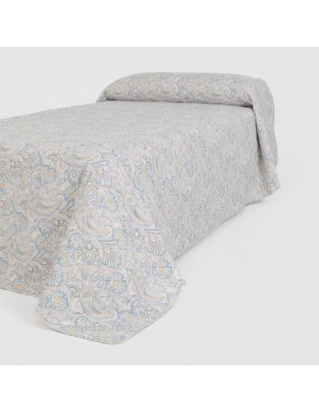 Colcha bouti Cachemir verde seco