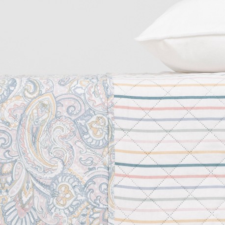 Colcha bouti Cachemir verde seco