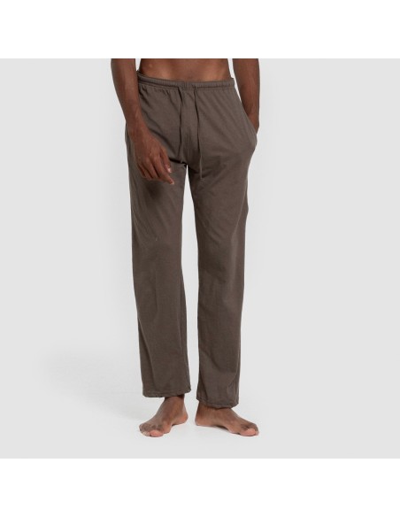 Pijama largo hombre con botones verde caceria - petroleo