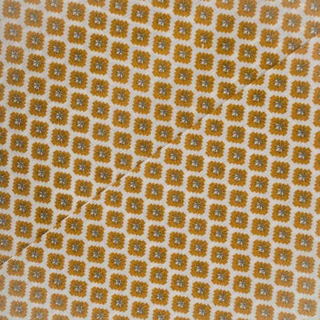 Juego de sábanas algodón Iñaki ocre - verde seco