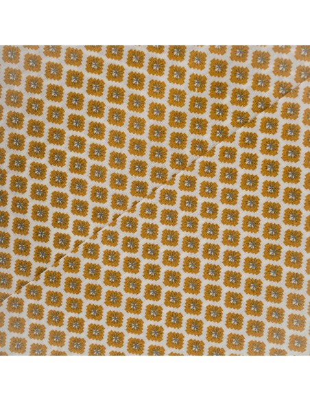 Juego de sábanas algodón Iñaki ocre - verde seco