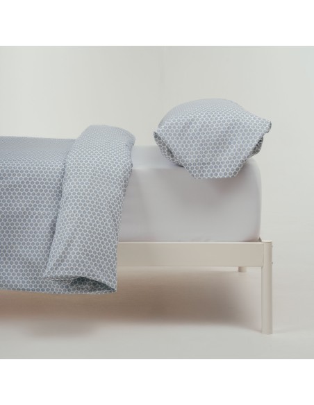 Funda nórdica algodón percal Dune índigo