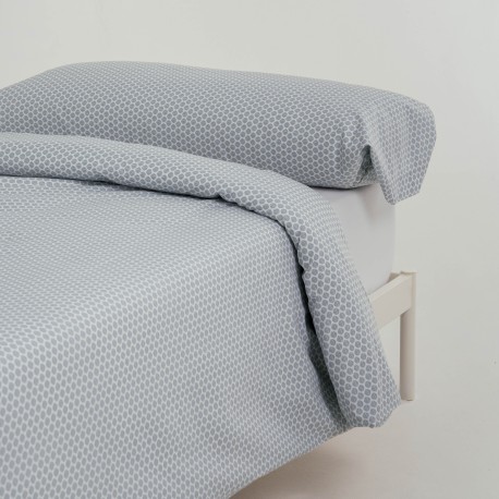 Funda nórdica algodón percal Dune índigo