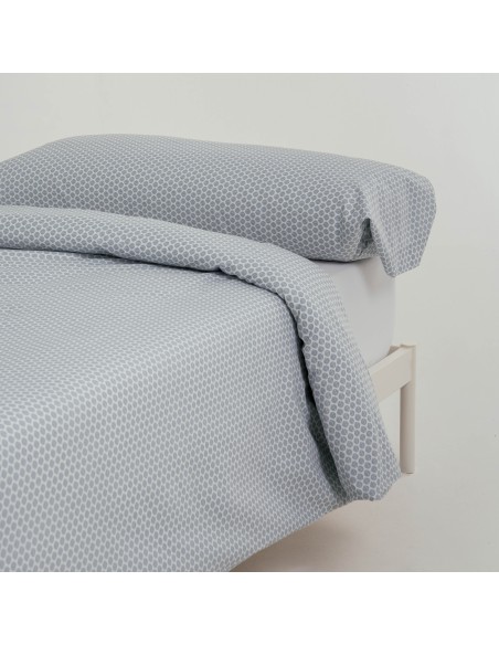 Funda nórdica algodón percal Dune índigo