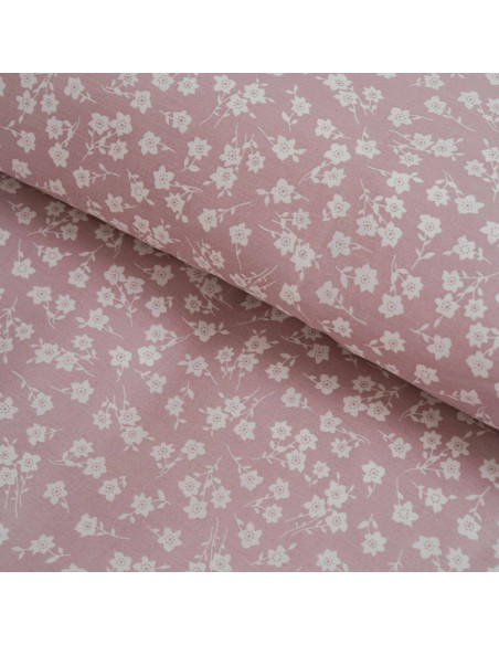 Funda nórdica algodón percal Oniris malva