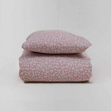 Funda nórdica algodón percal Oniris malva