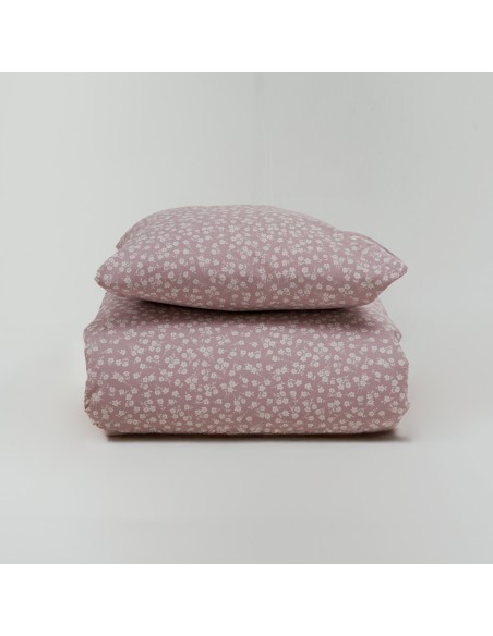 Funda nórdica algodón percal Oniris malva