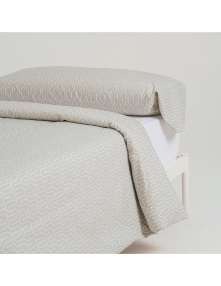 Funda nórdica algodón percal Yolanda verde