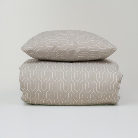 Funda nórdica algodón percal Yolanda verde