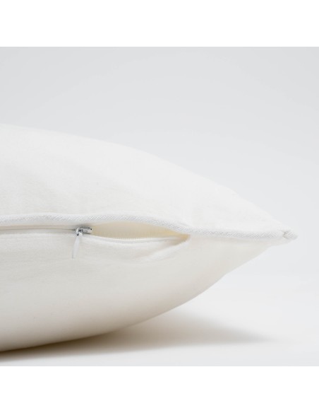 Cojín cuadrante terciopelo algodón liso - funda + relleno