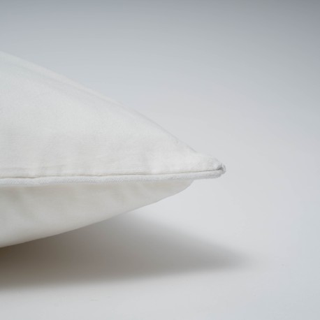 Cojín cuadrante terciopelo algodón liso - funda + relleno