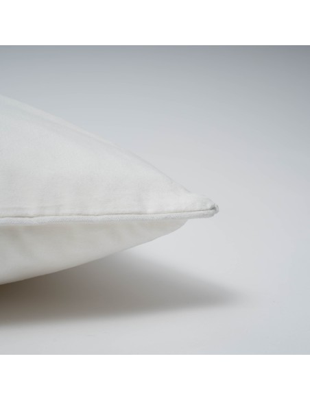 Cojín cuadrante terciopelo algodón liso - funda + relleno