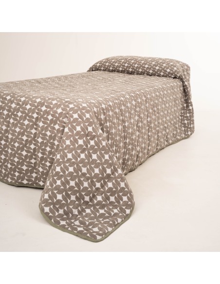 Colcha jacquard chenilla Keira verde seco