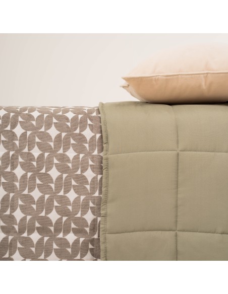 Colcha jacquard chenilla Keira verde seco
