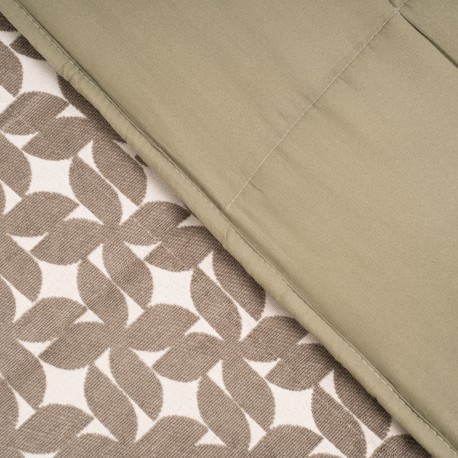 Colcha jacquard chenilla Keira verde seco