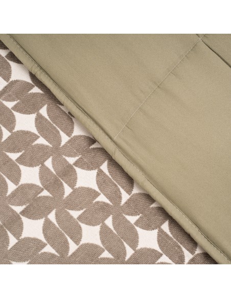 Colcha jacquard chenilla Keira verde seco
