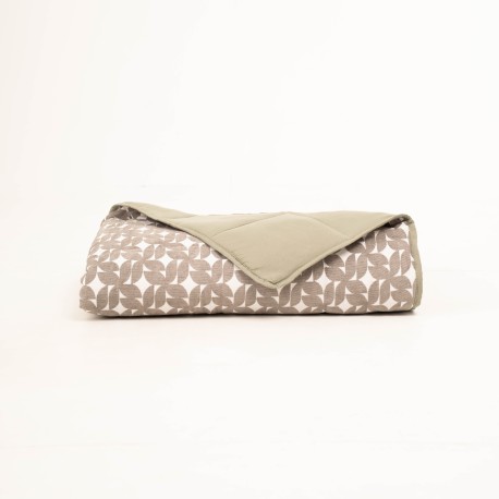 Colcha jacquard chenilla Keira verde seco