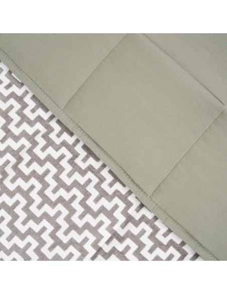 Colcha jacquard chenilla Tebas verde seco