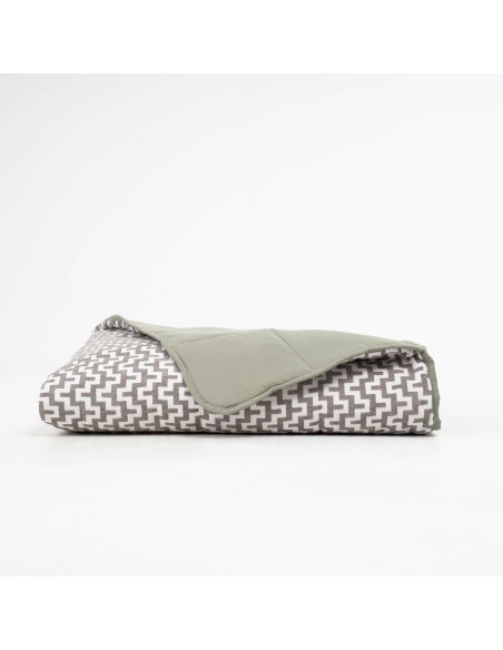 Colcha jacquard chenilla Tebas verde seco