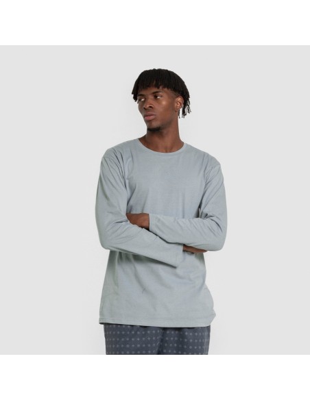 Pijama hombre franela Loui verde azulado