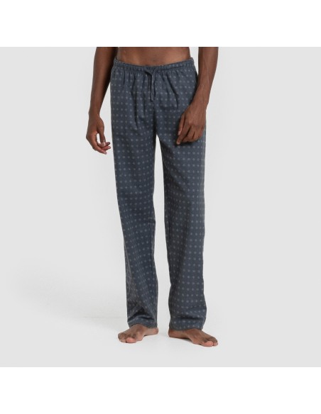 Pijama hombre franela Loui verde azulado