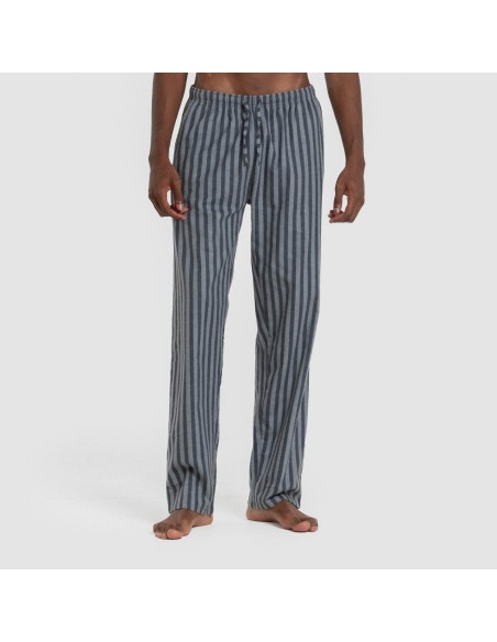 Pijama hombre franela Raya Vinicius verde azulado