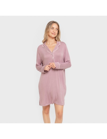 Camisón camisero viscosa punto mujer