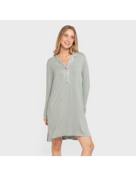 Camisón camisero viscosa punto mujer