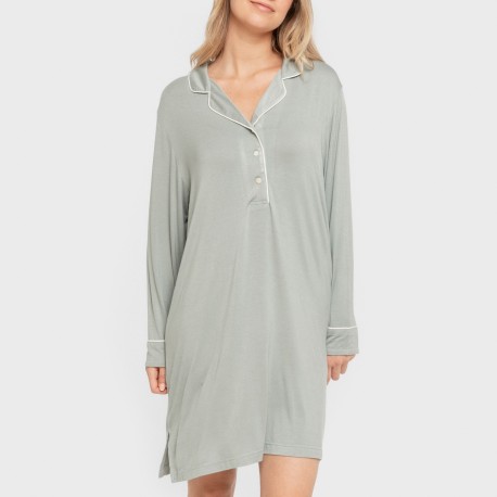 Camisón camisero viscosa punto mujer