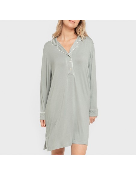 Camisón camisero viscosa punto mujer