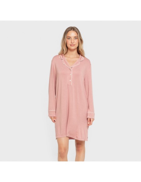 Camisón camisero viscosa punto mujer