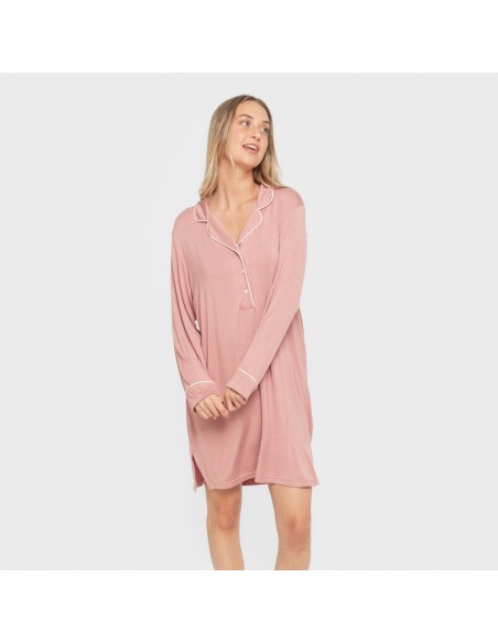 Camisón camisero viscosa punto mujer