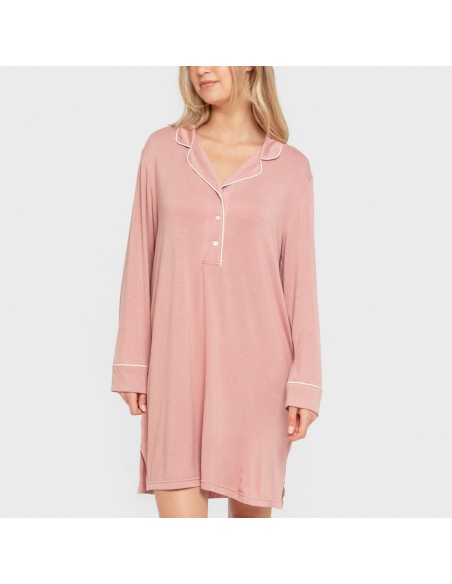 Camisón camisero viscosa punto mujer