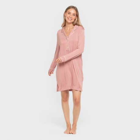 Camisón camisero viscosa punto mujer