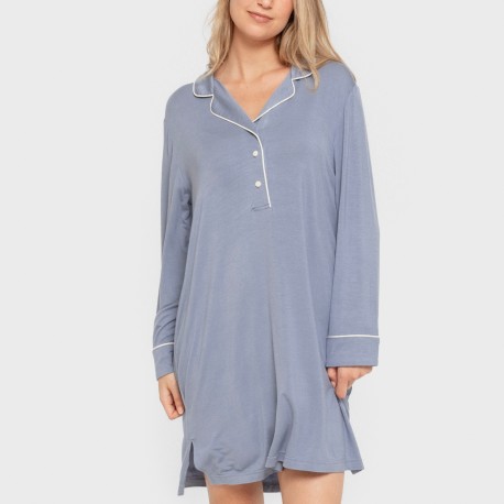 Camisón camisero viscosa punto mujer