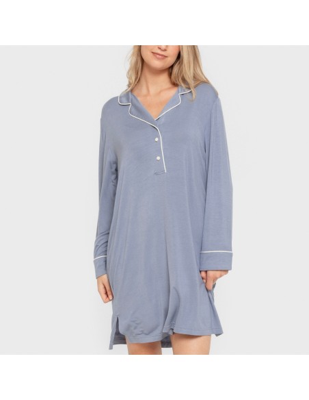 Camisón camisero viscosa punto mujer
