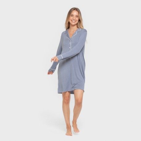 Camisón camisero viscosa punto mujer
