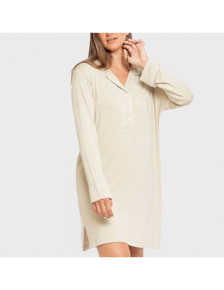 Camisón camisero viscosa punto mujer