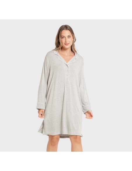 Camisón camisero viscosa punto mujer