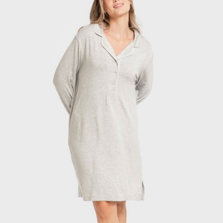 Camisón camisero viscosa punto mujer