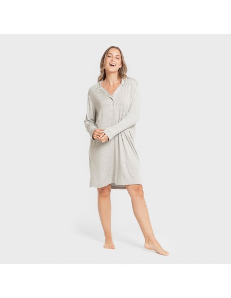 Camisón camisero viscosa punto mujer