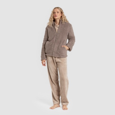 Sudadera sherpa mujer