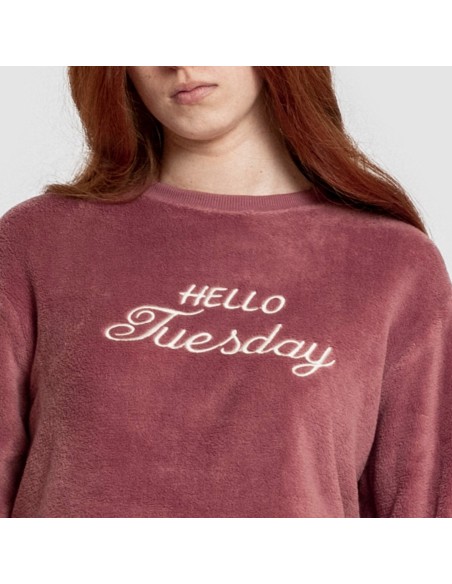 Pijama coral puño mujer Hello Tuesday malva rosa