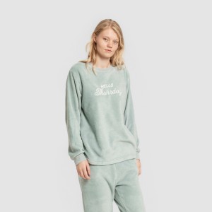 Pijama coral puño mujer Hello Thursday verde tiffany