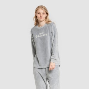 Pijama coral puño mujer Hello Wednesday indigo